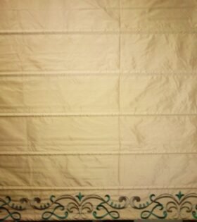 Custom Made Dupioni Silk Embroidery Roman Blinds